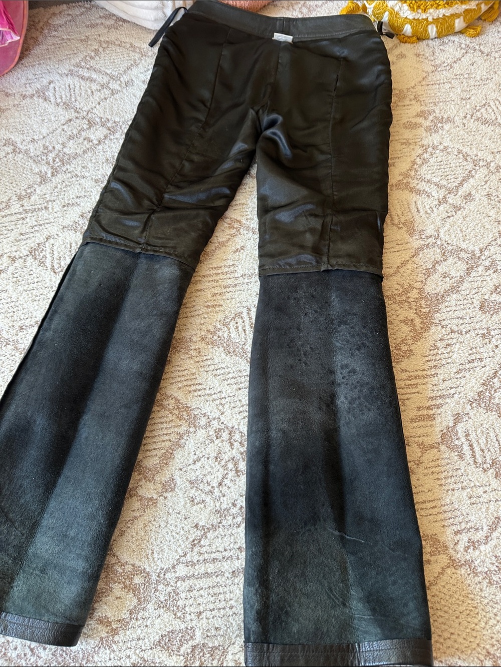Vintage Co-operative 100% Leather Straight Leg Pants Size 6 Black Lined - Picture 17 of 17